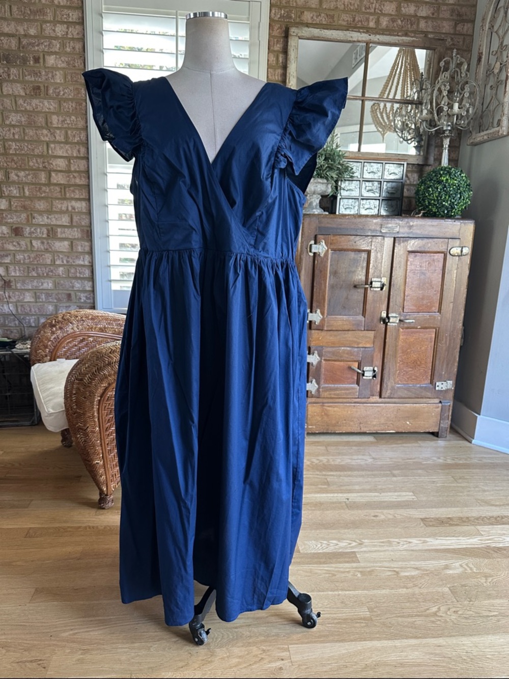 ELOQUII NAVY DRESS TIE BACK PLUS 20 NEW
